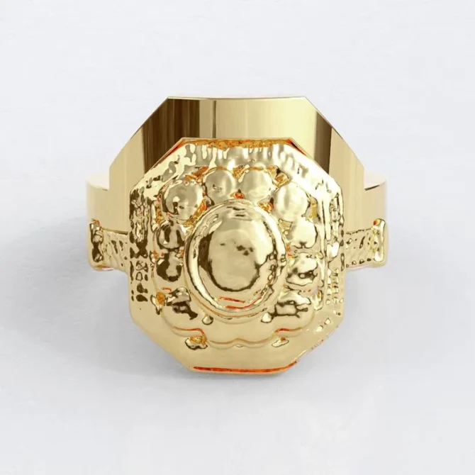 Custom Made Curved 18k Yellow Gold Wedding Ring sb5127 image 1