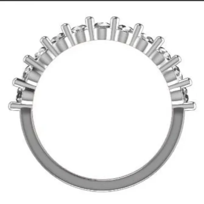 Custom Made Diamond Set 18k White Gold Wedding Ring sb5143 quick image 03