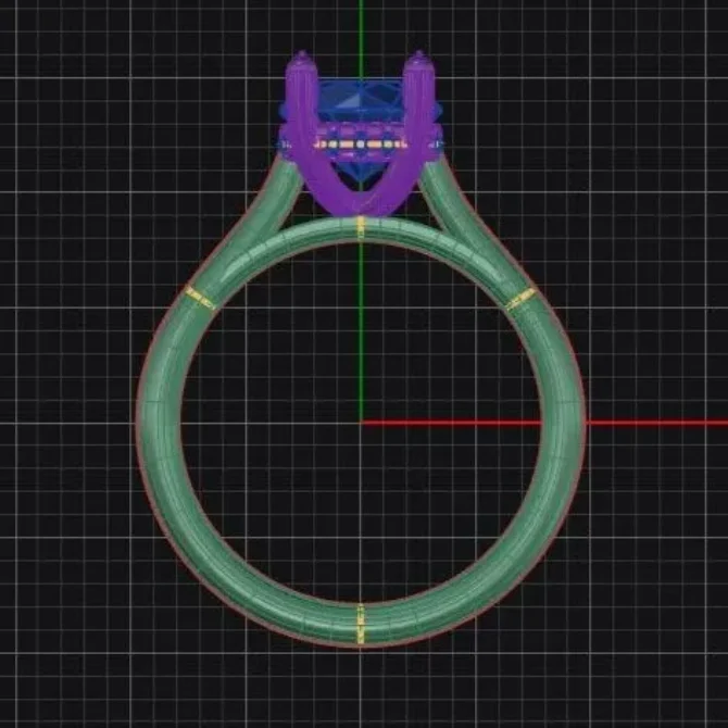 Custom Made Round Cut Solitaire Hidden Halo Engagment Ring sb5166 v2 quick image 03