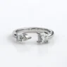 Custom made diamond set pear cut and princess cut two stone ladies wedding ring Custom made diamond set pear cut and princess cut two stone ladies wedding ring sb5223 v1 image 01