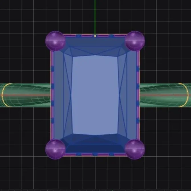 Custom made radiant cut hidden halo solitaire engagement ring sb5217 quick image 01
