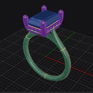 Custom made radiant cut hidden halo solitaire engagement ring sb5217 quick image 02