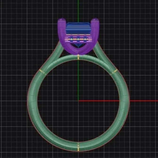 Custom made radiant cut hidden halo solitaire engagement ring sb5217 quick image 03