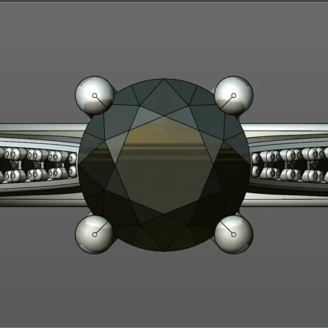 Custom made round cut diamond side stone engagement ring SB5172 quick image 01