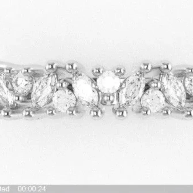 Custom made unique marquise and round diamond set wedding ring SB5176 quick image 01