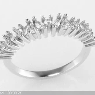 Custom made unique marquise and round diamond set wedding ring SB5176 quick image 02
