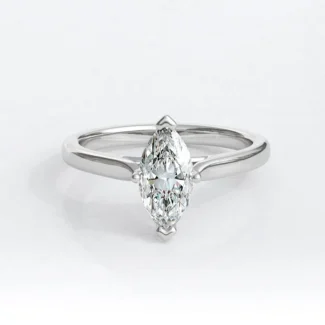 SR1042 18k white gold diamond solitaire engagement ring image 1 from bespoke diamond