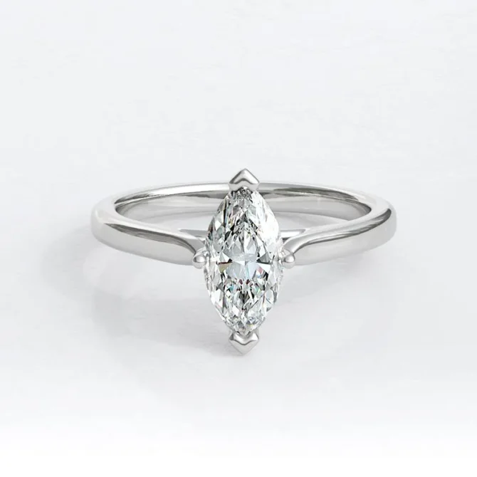 SR1042 18k white gold diamond solitaire engagement ring image 1 from bespoke diamond