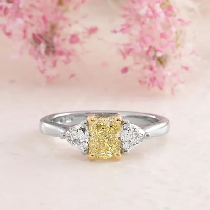 tr2035-platinum-radiant-and-trillion-cut-three-stone-engagement ring-image-1