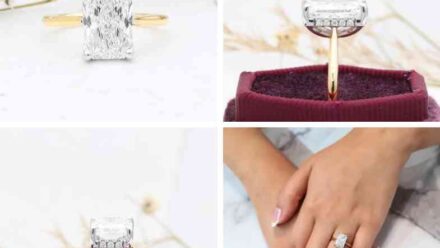 Alternative Design Solitaire Radiant with hidden halo, Dublin