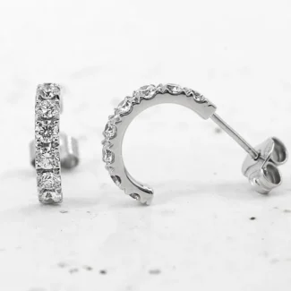 0.80ct hoop style lab grown diamond earrings Dublin BERO-6