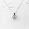 18k diamond and moissanite halo pendant BPN043 Dublin