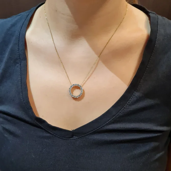 BPN052 - 2.05ct Carat Circle of Life Lab Grown Diamond Pendant-1