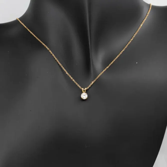 18k yellow 0.35ct gold diamond or moissanite pendant BPN301 from Dublin, Ireland