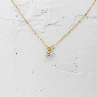 18k yellow 0.35ct gold diamond or moissanite pendant BPN301 from Dublin, Ireland