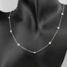 Besel set diamond necklace with 0.77ct of lab diamonds in white gold BPN043