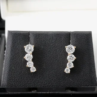 Drop lab diamonds earrings BERO-3 in yellow gold