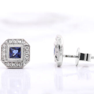 ER196-0.53ct-princess-cut-sapphire-and-diamond-stud-earrings-image-1