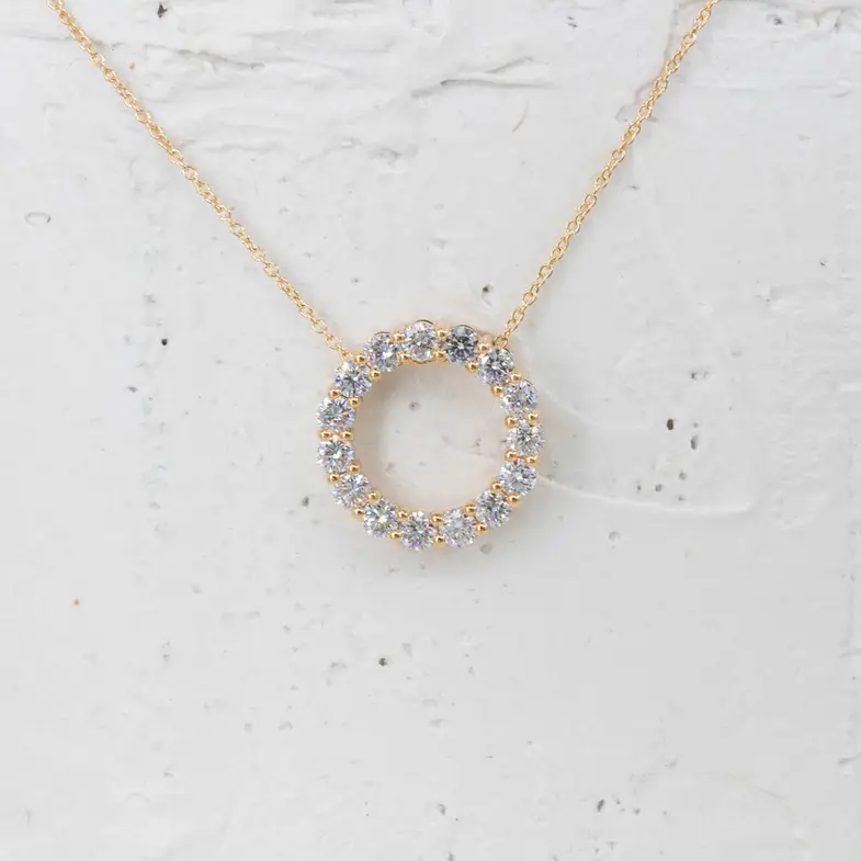 Gold Pendant Circle Of Life Pendant Diamond BPN052 Carat Circle