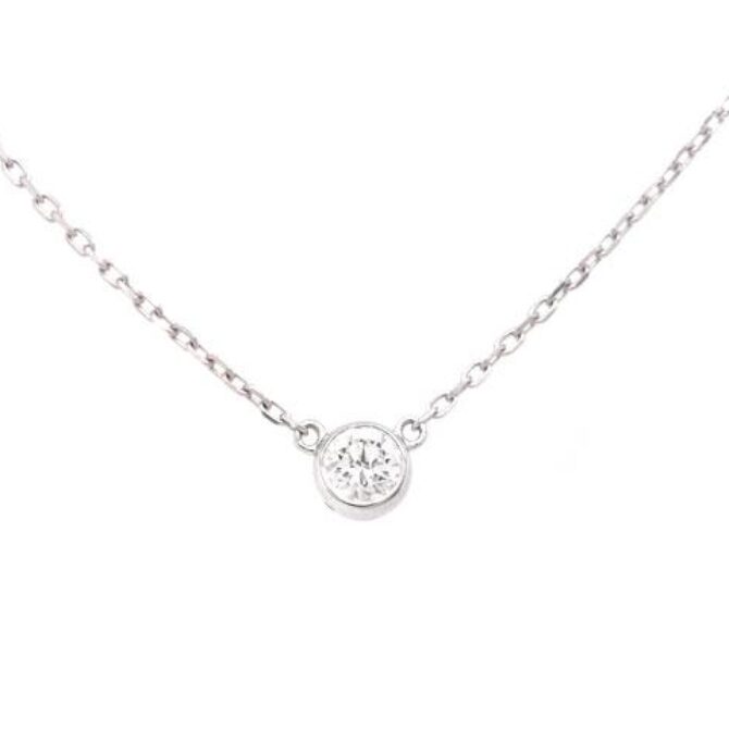 PN067 18k white gold diamond pendant image 1