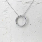 Circle of Life Pendant 0.65ct Diamonds in 18k white gold