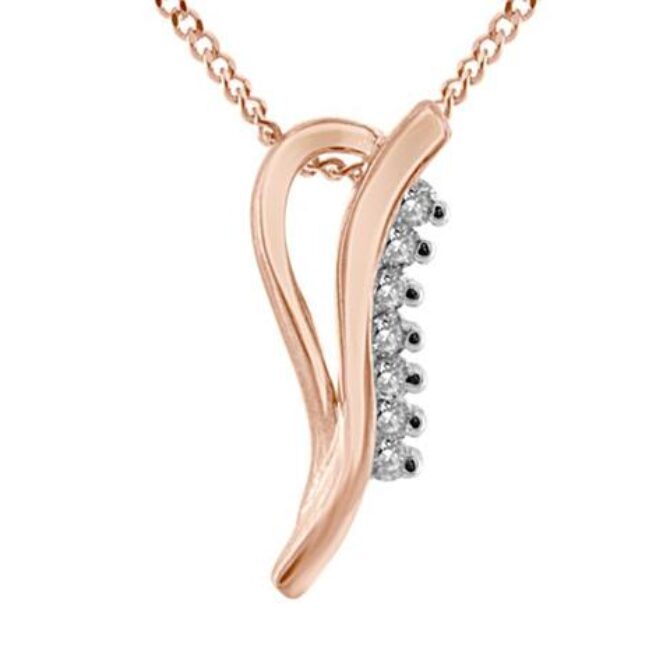 feature image of 9k rose gold diamond pendant necklace pn010