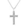 feature image of diamond channel set cross pendant necklace pn065