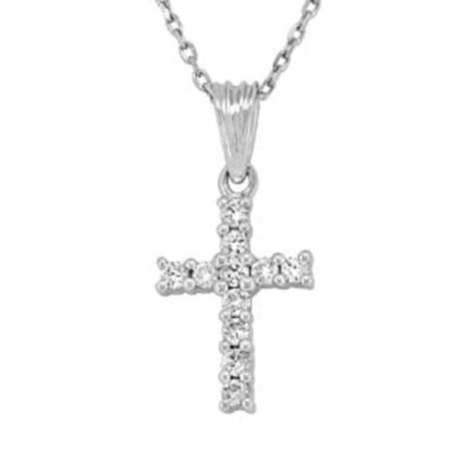 feature image of diamond cross pendant necklace pn045