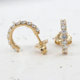 lab grown hoop diamond earrings BERO-2