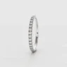 1.7mm claw set wedding ring white gold