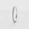 1.7mm pave set ladies diamond wedding ring white gold