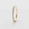 1.7mm pave set ladies diamond wedding ring yellow gold