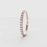 1.8mm claw set wedding ring rose gold
