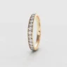 2.5mm pave set ladies diamond wedding ring yellow gold