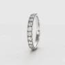 2.7mm claw set wedding ring white gold