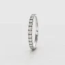 2mm claw set wedding ring white gold