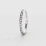 2mm white gold channel set wedding ring