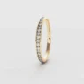 2mm yellow gold channel set wedding ring