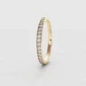 2mm pave set ladies diamond wedding ring yellow gold