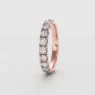 3mm claw set wedding ring rose gold