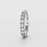 3mm claw set wedding ring white gold