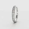 3mm pave set ladies diamond wedding ring white gold
