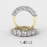 7 stone diamond ring in yellow gold made in Dublin Ireland et7001