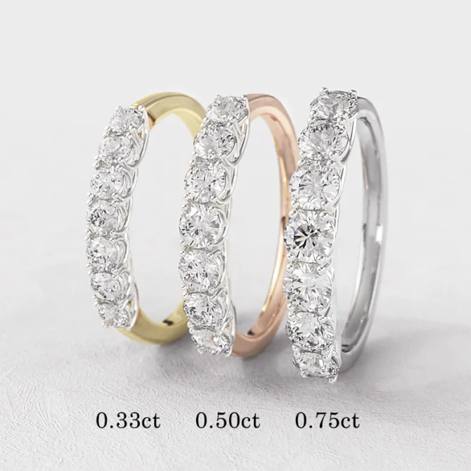 Seven stone diamond rings ET7001 made in Ireland