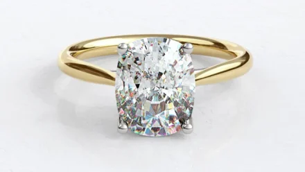 Most Popular Engagement Ring in Cork 2024 3 - Cushion Solitaire Elongated Lab Grown