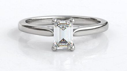 Most Popular Engagement Ring in Cork 2024 6 - Emerald Solitaire White Gold