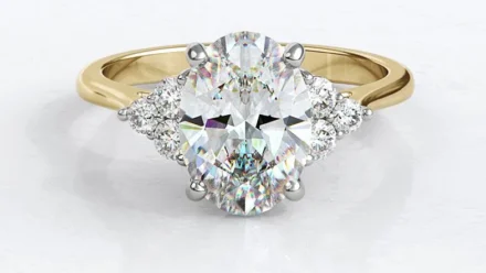 Most Popular Engagement Ring in Cork 2024 7 - Oval Side Stone Gold