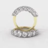 Seven stone diamond ring et7001 in yellow gold - hand made in Ireland