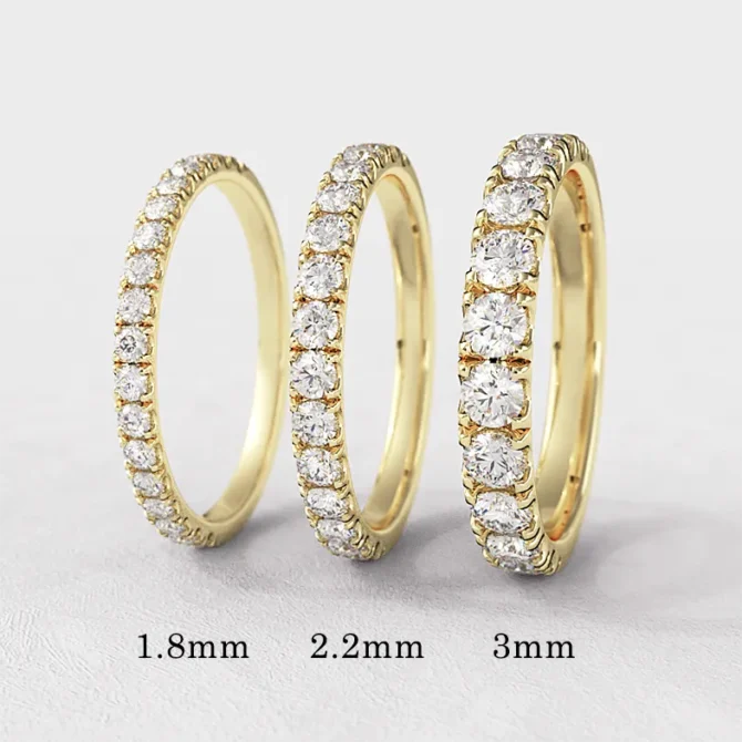 claw set diamond wedding rings 1.8mm