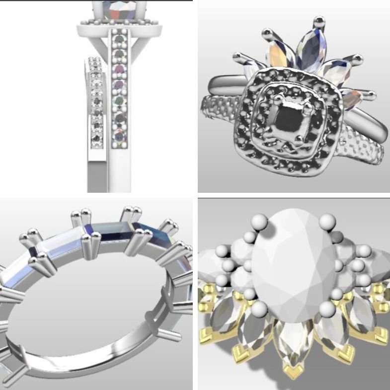 CAD designed wedding rings
